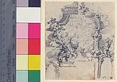 Ornament Design with Alternate Suggestion (recto). Variant Ornament Design with Alternate Suggestion (verso), Giovanni Battista Natali III (Italian, Pontremoli, Tuscany 1698–1765 Naples), Brush and gray ink, brush and gray wash